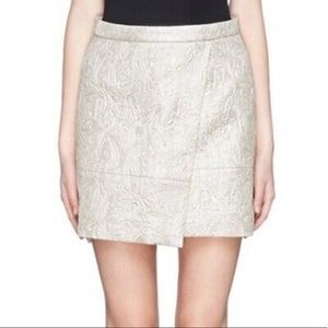 J. Crew Champagne/Gold Origami Mini Skirt